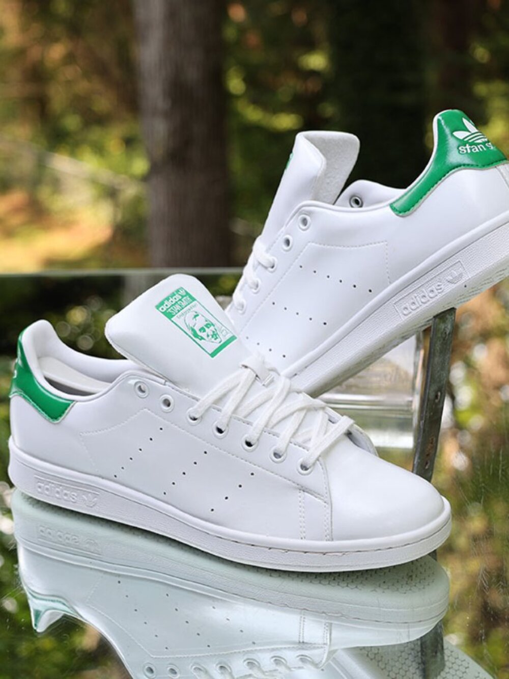 Adidas Stan Smith White Green High Gloss Custom